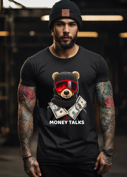 Teddy Sky Mask Money Talks Art Exclusive T-Shirts | Grooveman Music