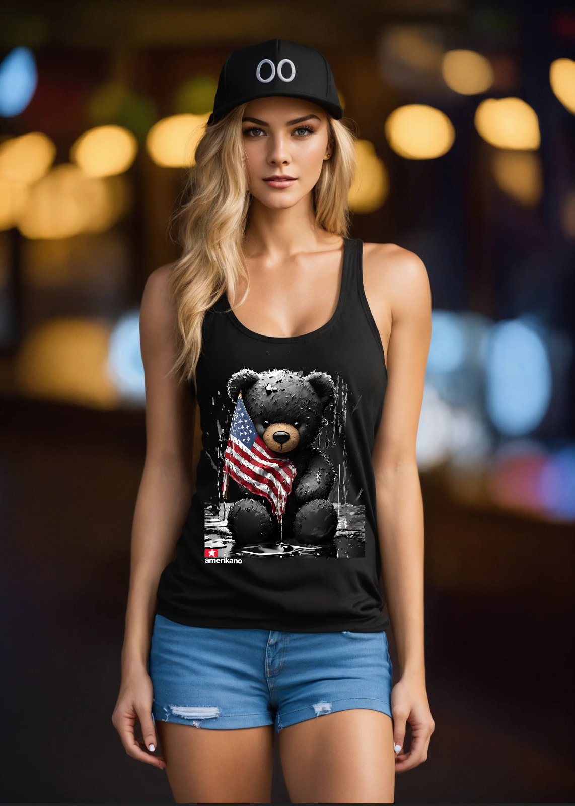 Teddy Flag Amerikano TM Art Exclusive Tank Top | Grooveman Music