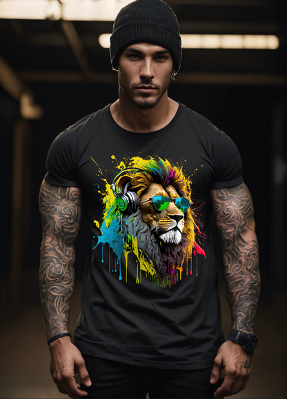 Lion Jamaican Art Exclusive T-Shirts | Grooveman Music