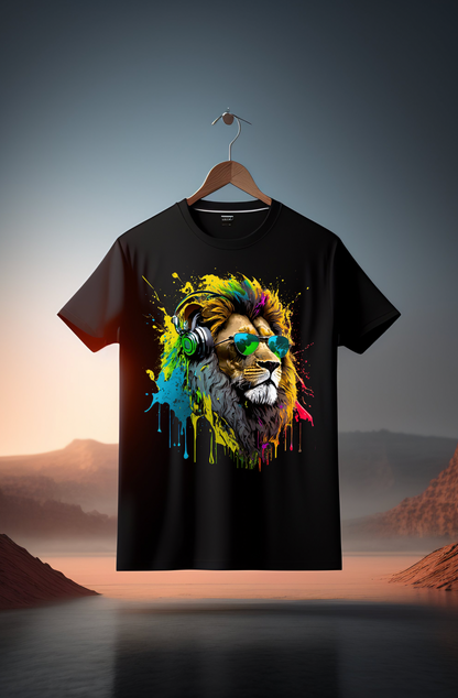 Lion Jamaican Art Exclusive T-Shirts | Grooveman Music