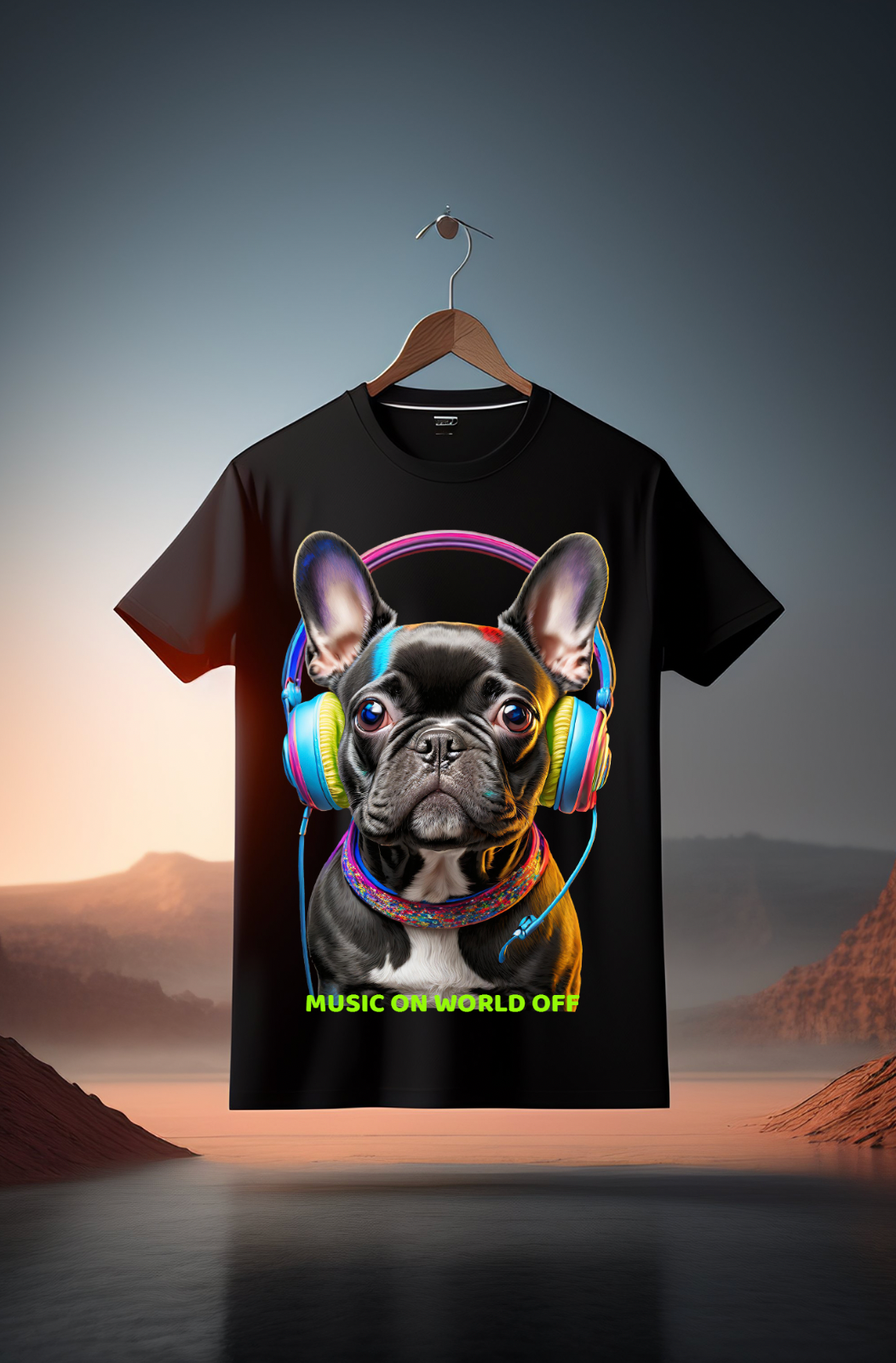 Frenchie Music on World Off Art Exclusive T-Shirts | Grooveman Music