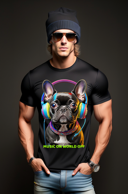 Frenchie Music on World Off Art Exclusive T-Shirts | Grooveman Music