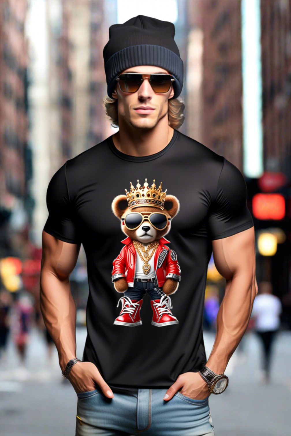 Teddy King Red Art Exclusive T-Shirts | Grooveman Music