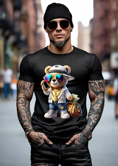 Teddy with Phone Art Exclusive T-Shirts | Grooveman Music