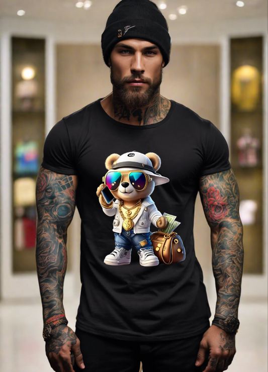 Teddy with Phone Art Exclusive T-Shirts | Grooveman Music