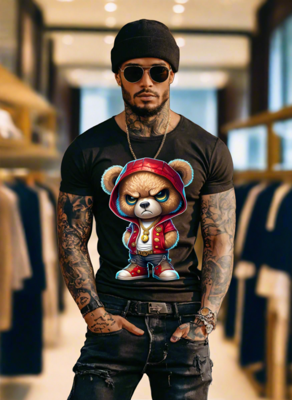 Teddy Angry Red Art Exclusive T-Shirts | Grooveman Music