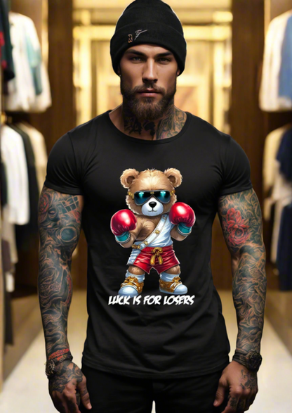 Teddy Luck is for Losers Art Exclusive T-Shirts | Grooveman Music TM