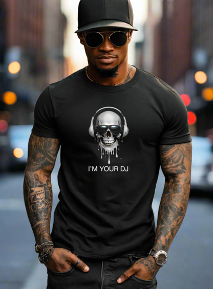 Skull I'm Your DJ Black Collection Art Exclusive T-Shirts | Grooveman Music