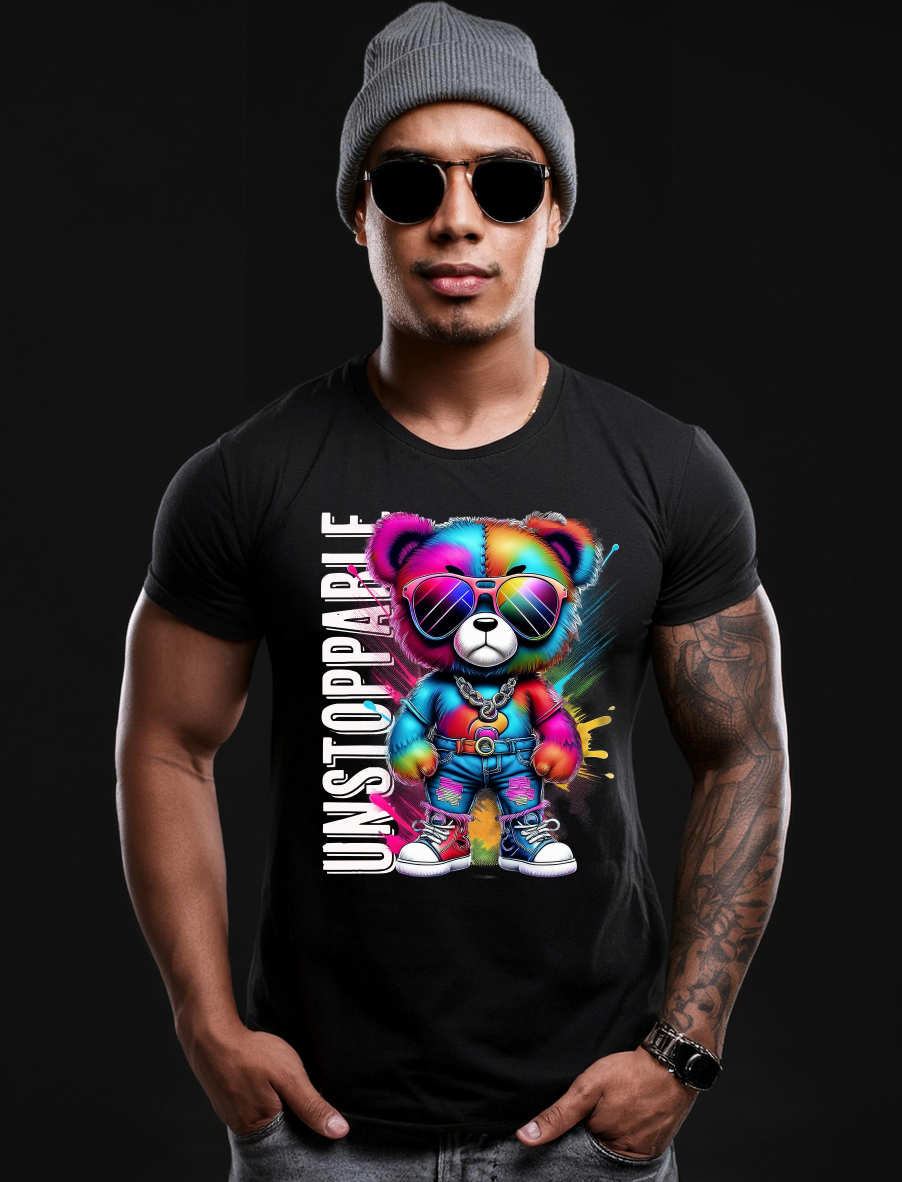 Teddy Unstoppable Art T-Shirt - Unique and Exclusive Design | Grooveman Music TM"