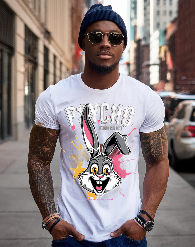 Bunny Psycho Art Exclusive T-Shirts | Grooveman Music TM