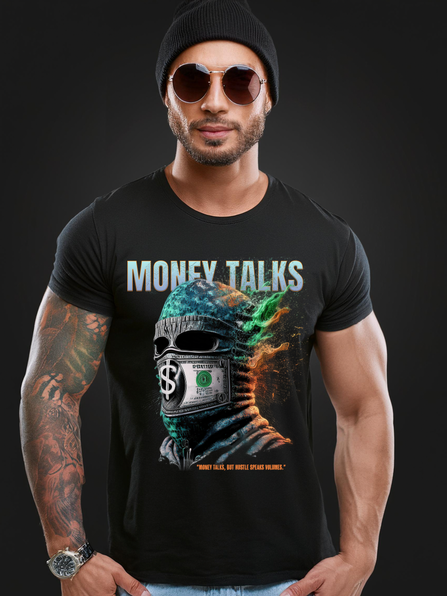 Ski Mask Money Talks Art Exclusive T-Shirts | Grooveman Music TM