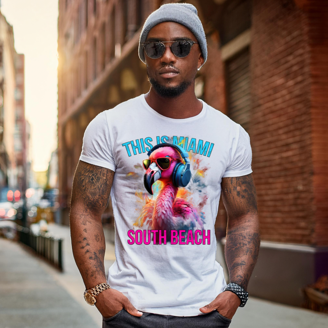 Flamingo This is Miami Art T-Shirts | GM TradeMark