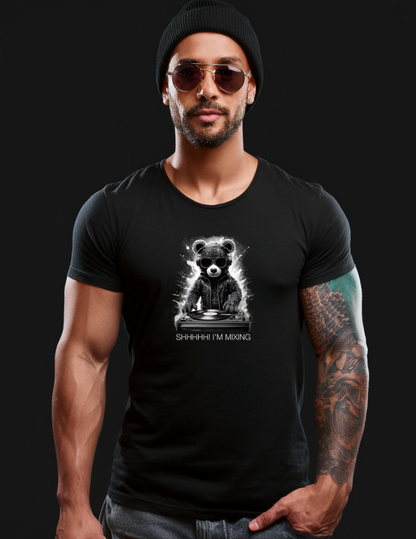 Teddy Black Shhhh! I'm Mixing Black Collection Art Exclusive T-Shirts | GM Trademark