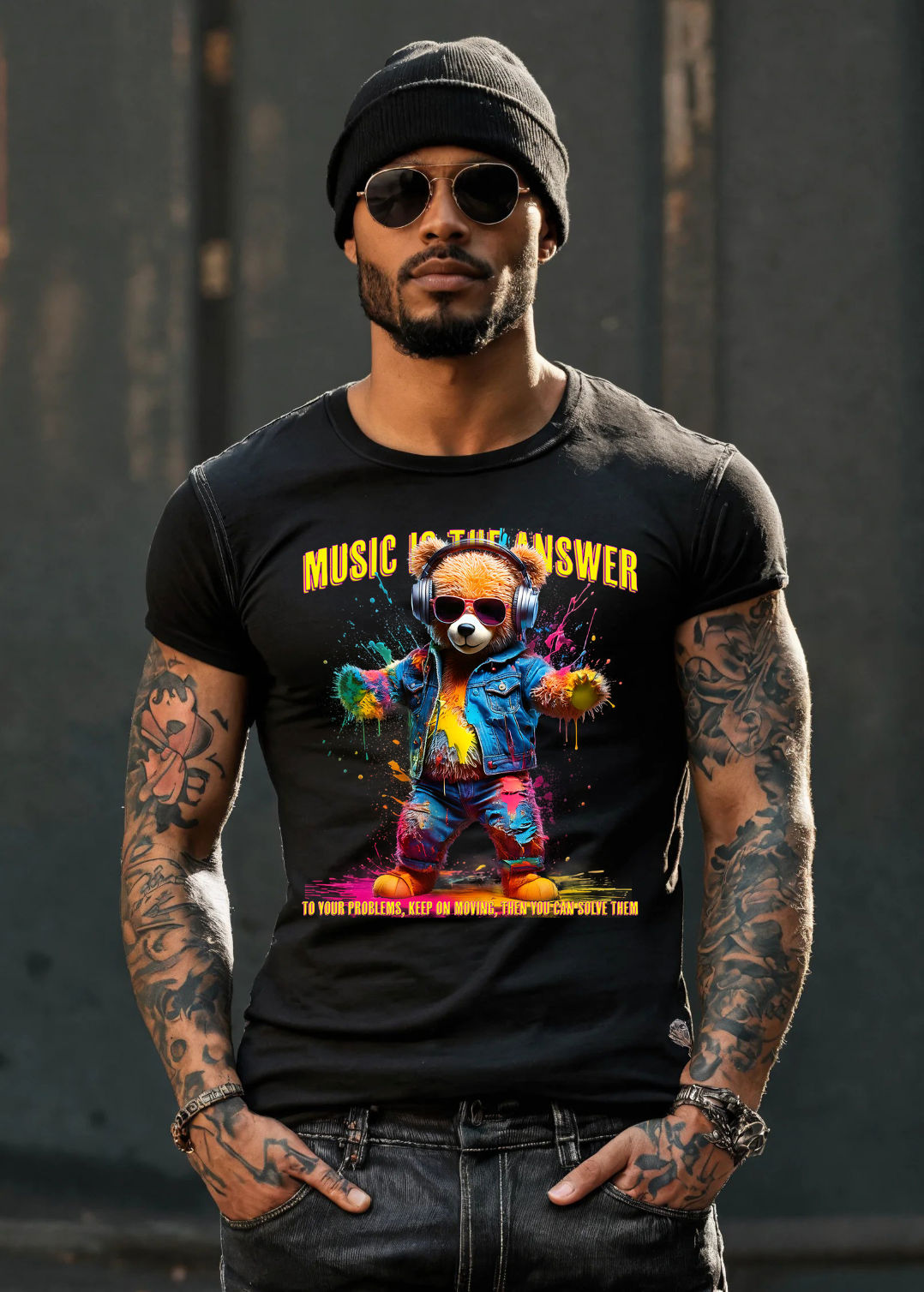 Teddy Music is the Answer Art T-Shirts | GM Trademark