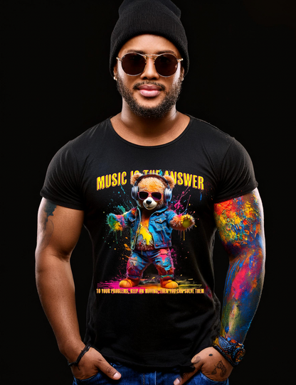 Teddy Music is the Answer Art T-Shirts | GM Trademark