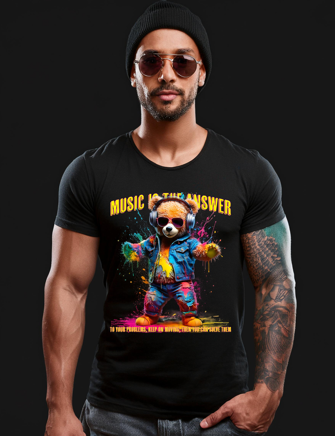 Teddy Music is the Answer Art T-Shirts | GM Trademark