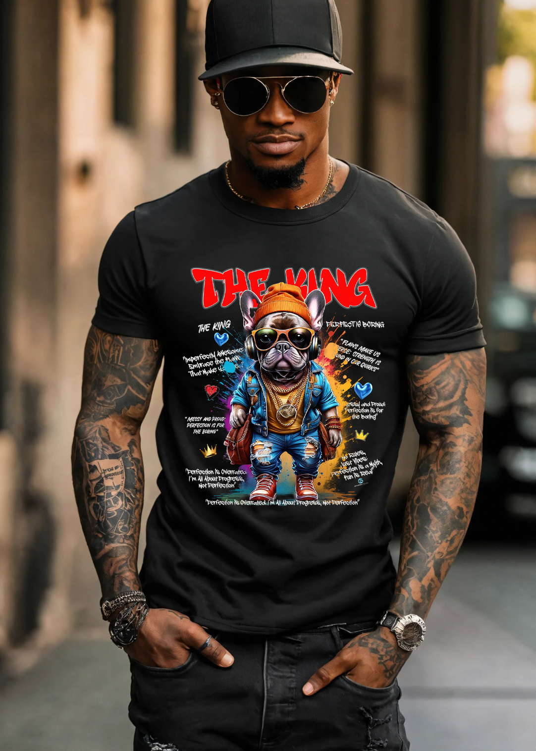 Frenchie The King Art T-Shirts | GM Trademark