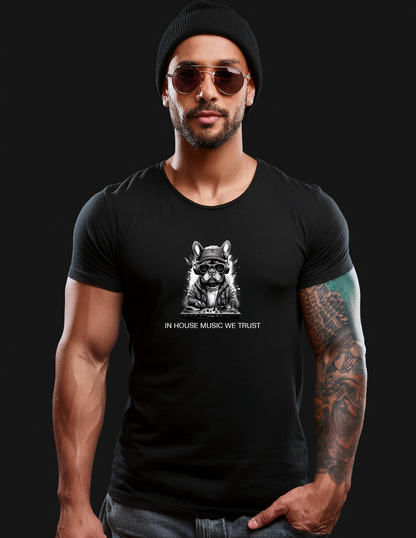 Frenchie In House Music Black Collection Art Exclusive T-Shirts | GM Trademark