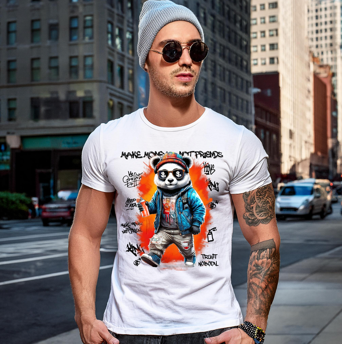 Panda Make Money Art T-Shirts | GM Trademark