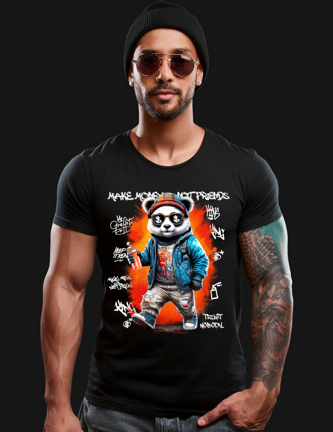 Panda Make Money Art T-Shirts | GM Trademark