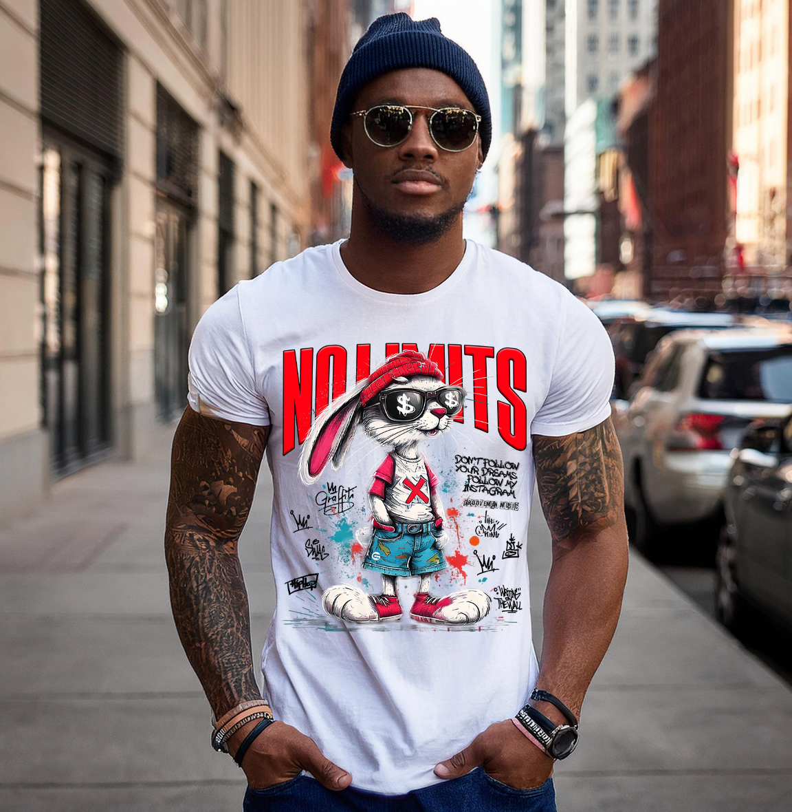 Bunny No Limits Art T-Shirts | GM Trademark