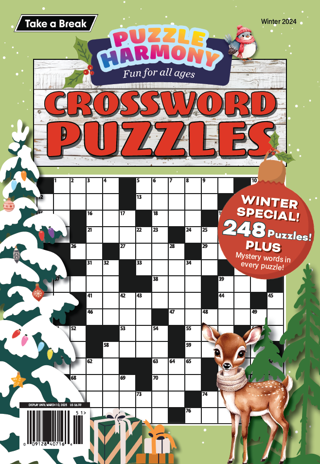 Puzzle Harmony  - Crossword Puzzles 241126 Winter Special: 248 Puzzles Plus Mystery Words In Every Puzzle, Holiday Themed, All Ages, Sharpen Your Mind, Brain Challenges, Relax, Unwind, Unplug & Solve!