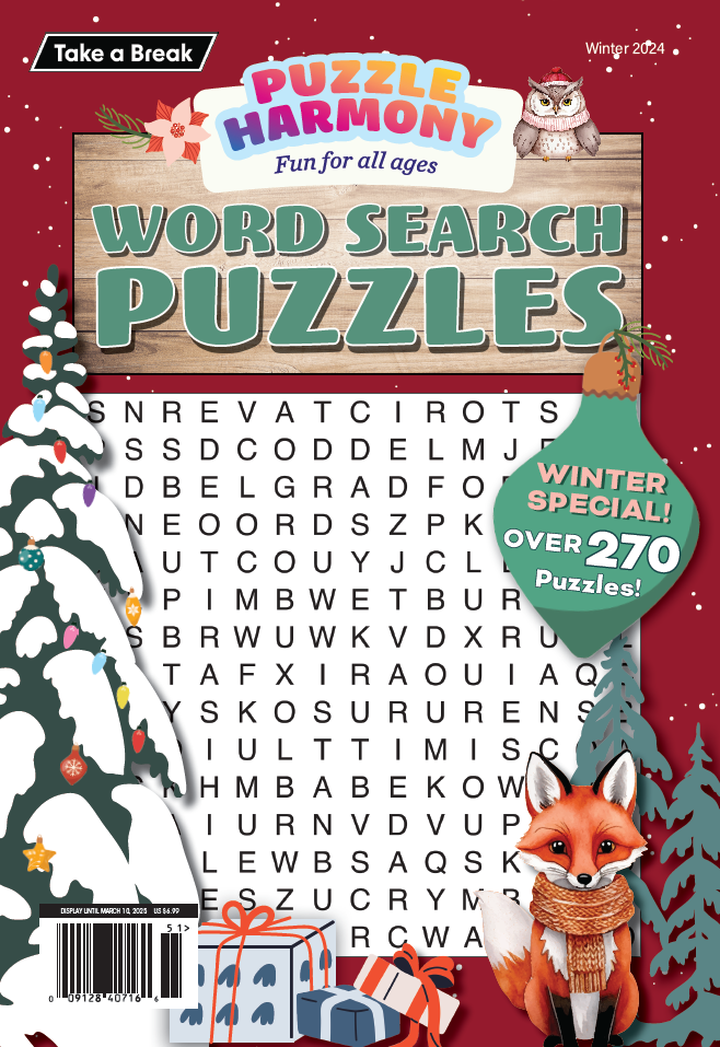 Puzzle Harmony  - Word Search Winter Special: 270+ Puzzles, Holiday Themed Full-Sized Book, All Ages, Sharpen Your Mind, Brain Challenges, Relax, Unwind, Unplug, Recharge, De-Stress, Sit Back & Solve!