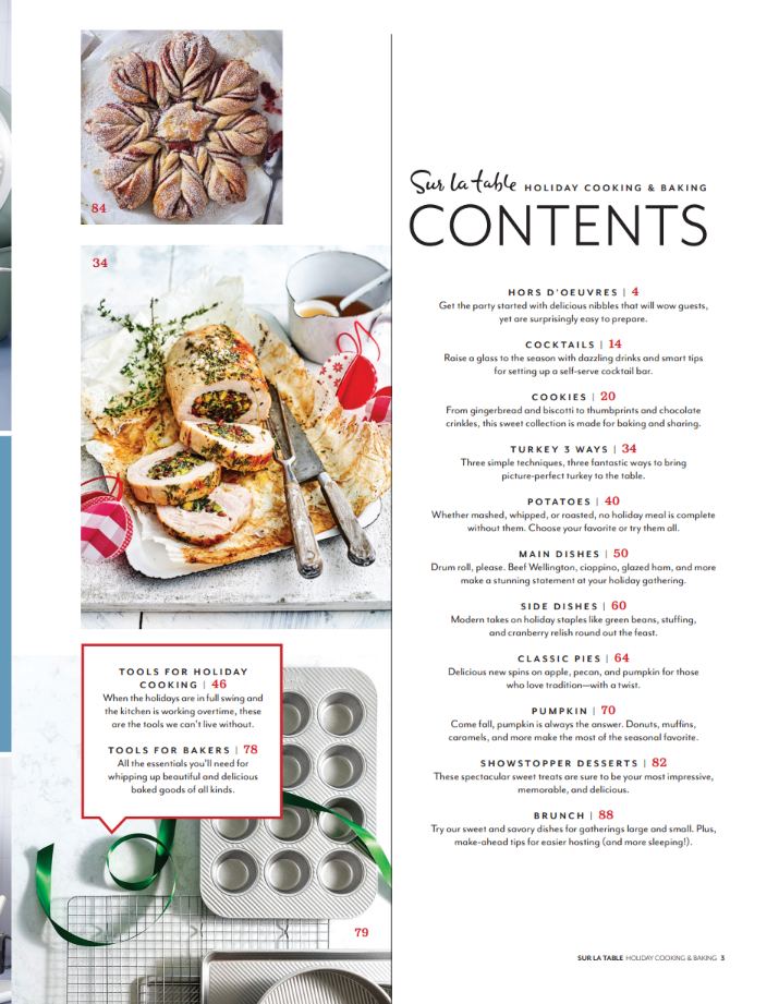 Sur La Table - Holiday Cooking & Baking: 82 Recipes + Pro Know-How, Tools For Bakers, Desserts & Cookies, Appetizers, Turkey 3 Ways, Side Dishes, Pies, Pumpkin, Brunch, Main Dishes, Cocktails & More!