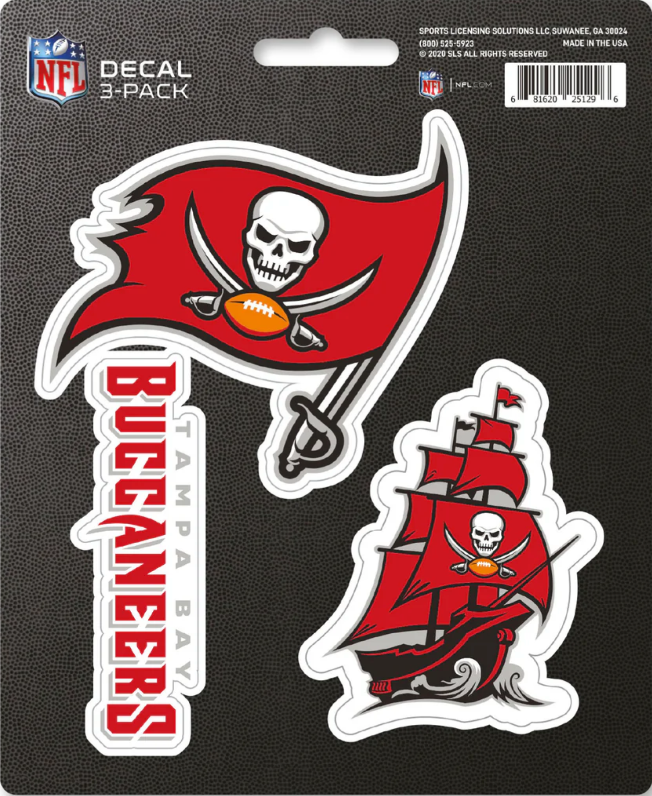 NFL Official Team Sticker Mats - Set of 3 Stickers Officially Licensed