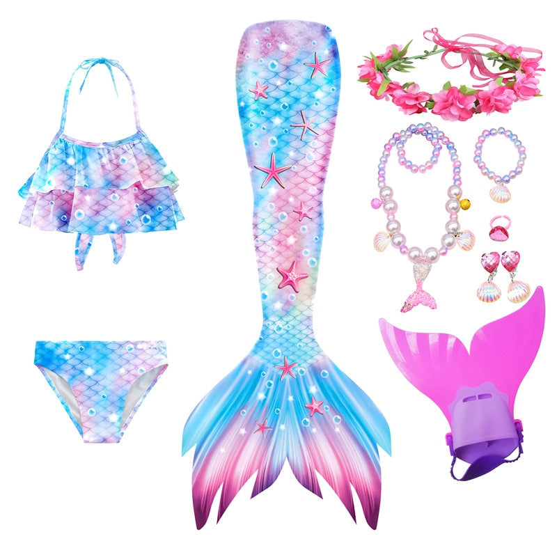 Swimming Mermaid Tail Girls Costume