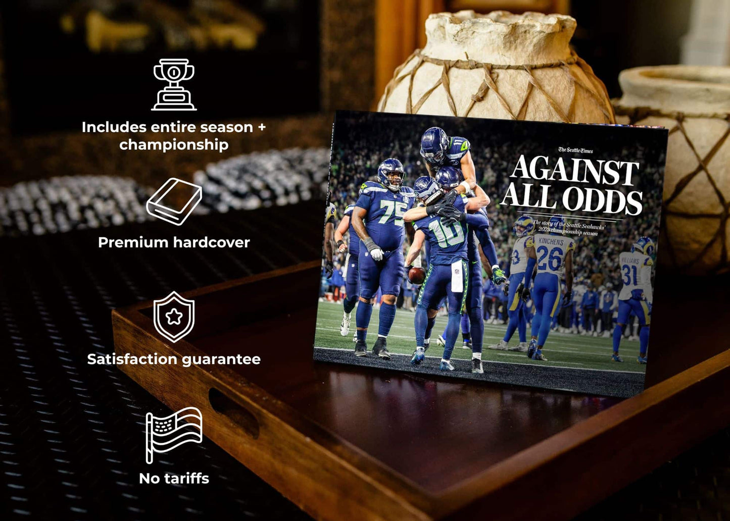AGAINST ALL ODDS: The story of the Seattle Seahawks’ 2025 championship season Book - PREORDER ships 03/27/2026