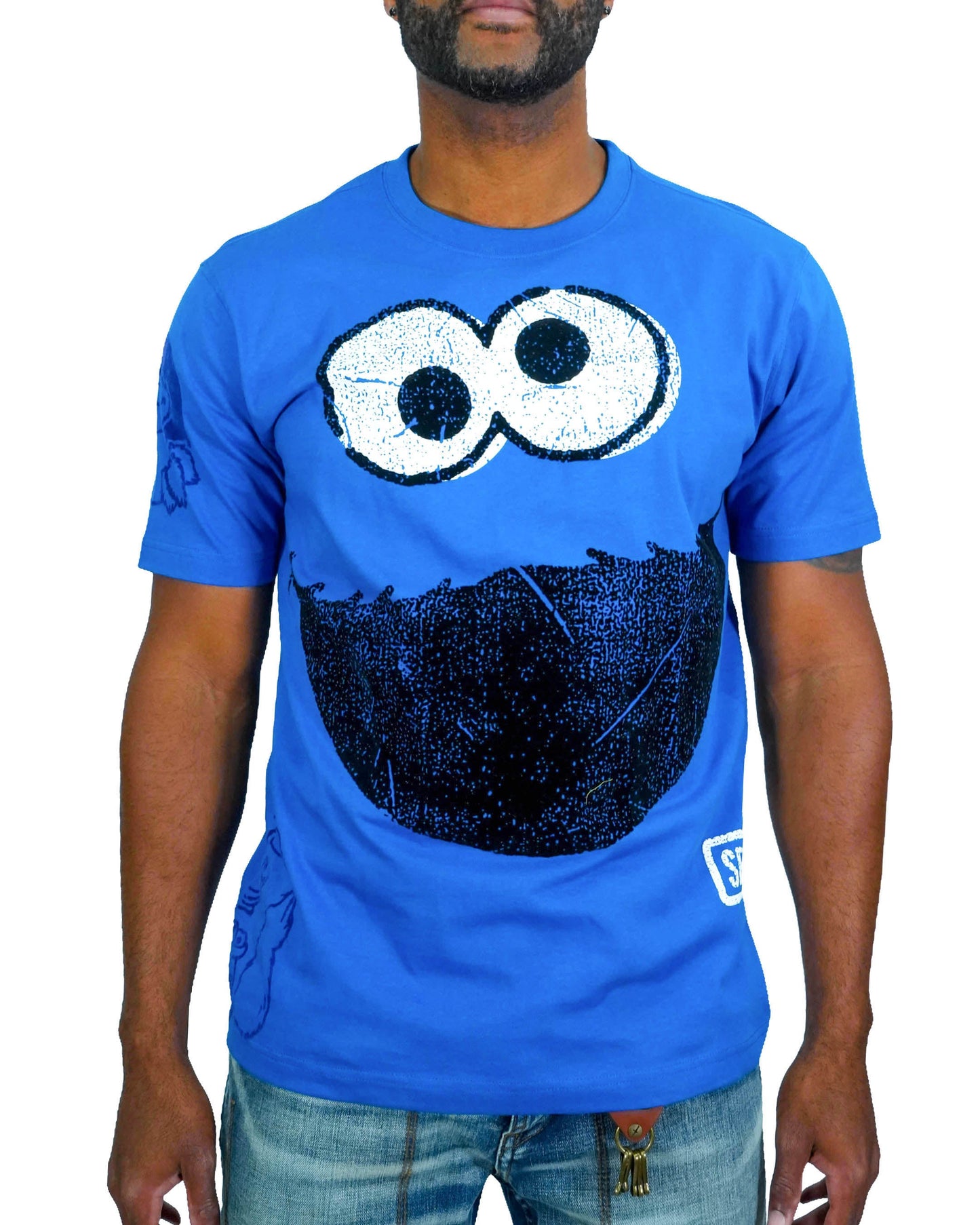 Sesame Street - Cookie Monster Blue Mens T Shirt