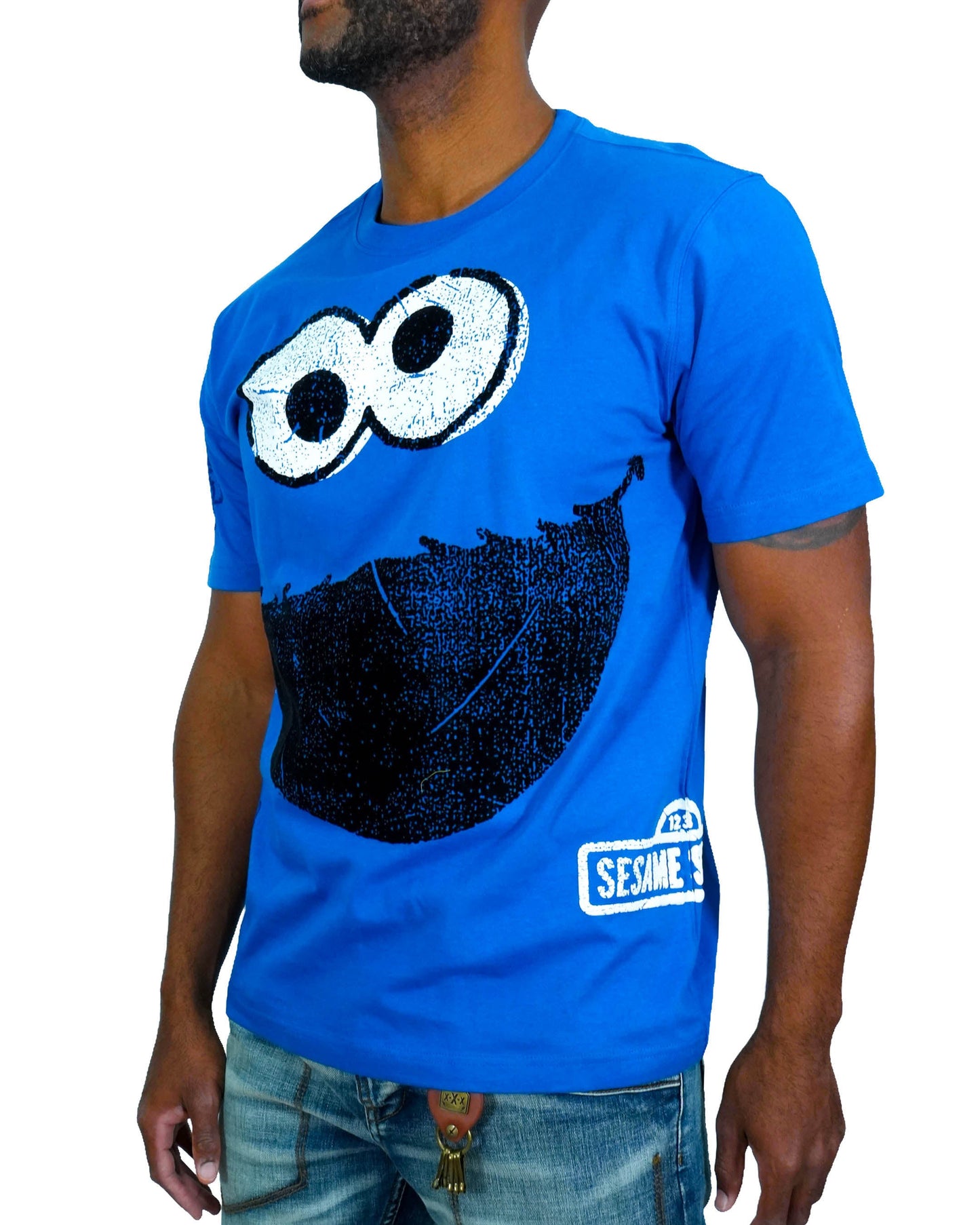 Sesame Street - Cookie Monster Blue Mens T Shirt