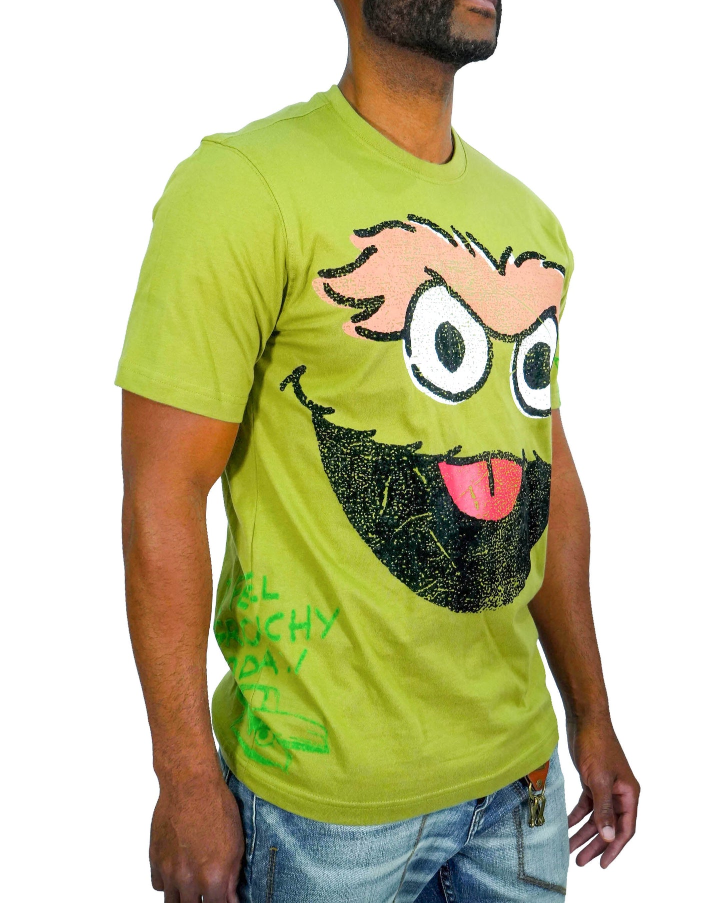 Sesame Street - Oscar The Grouch Green Mens T Shirt