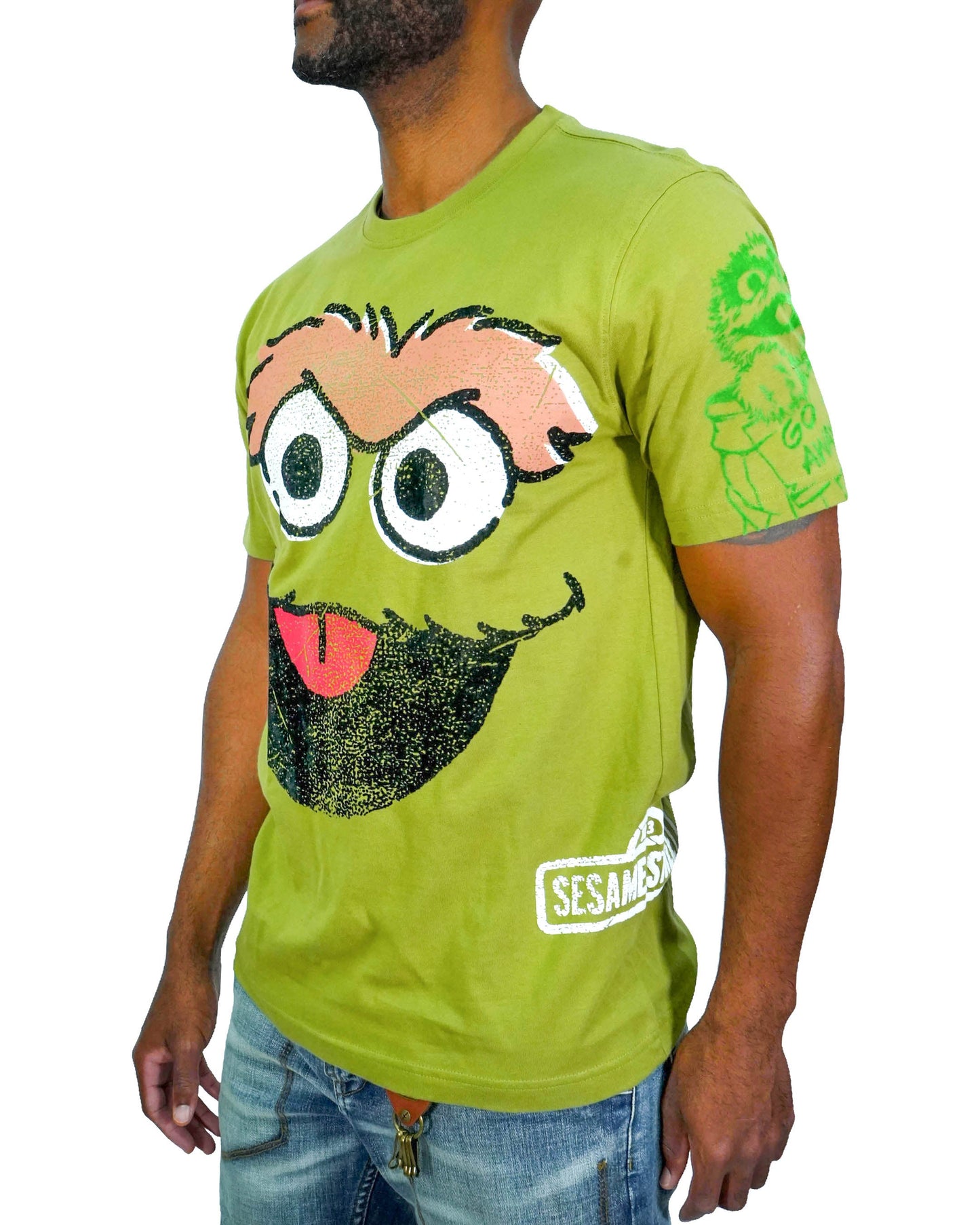 Sesame Street - Oscar The Grouch Green Mens T Shirt