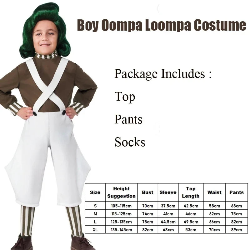 Child Factory Owner Cosplay Worker Boy Halloween Costume