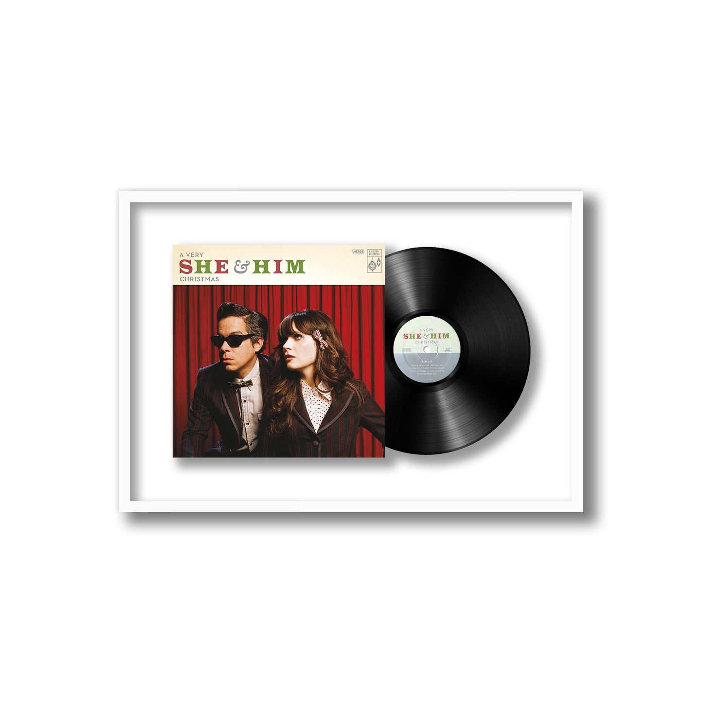 She & Him A She & Him Christmas Framed Vinyl Record