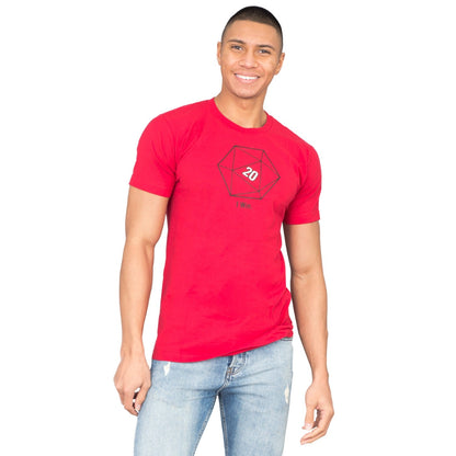 Sheldon Cooper 20 Sided Dice D20 Adult Red T-shirt
