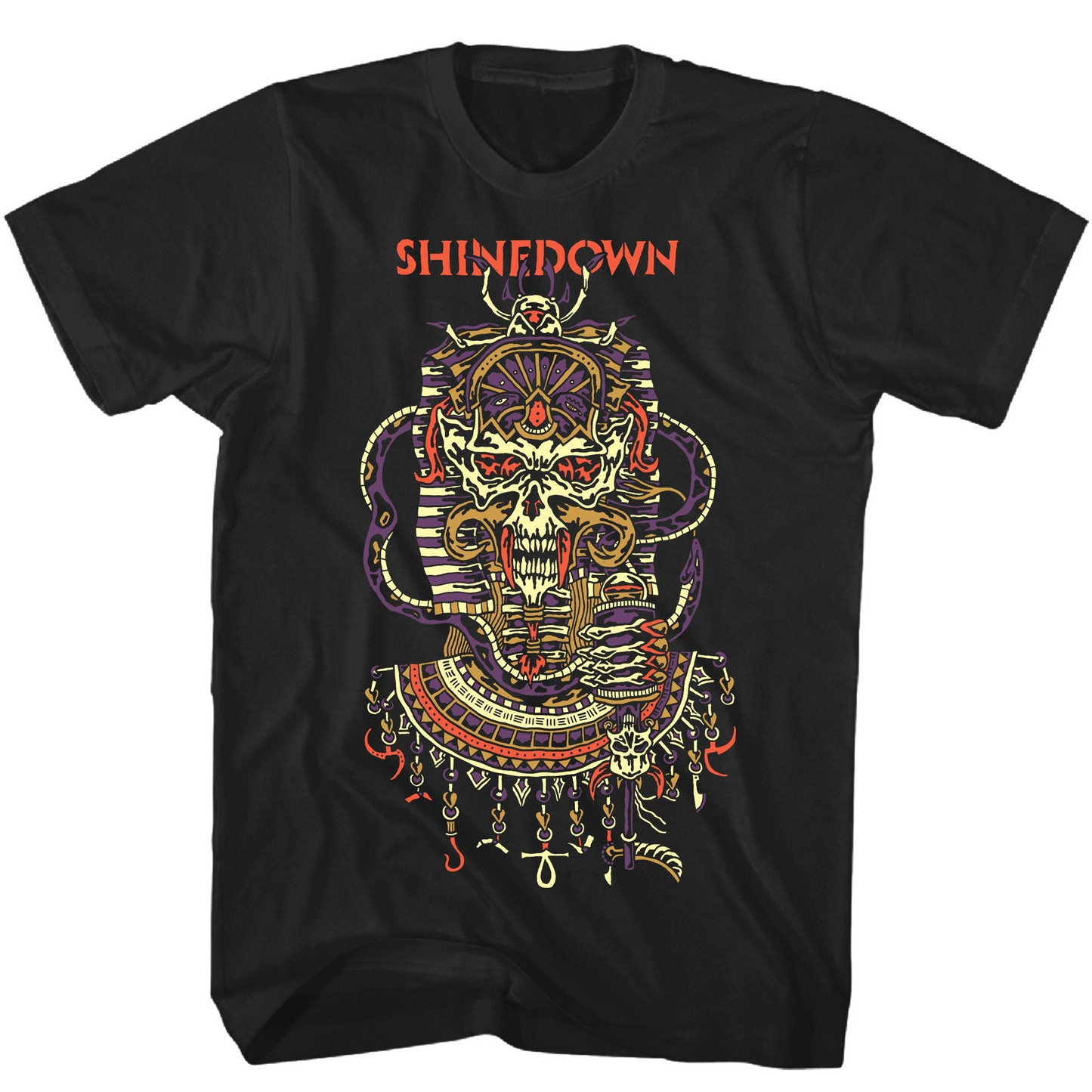 Shinedown Planet Zero Skulls Mens T Shirt Black