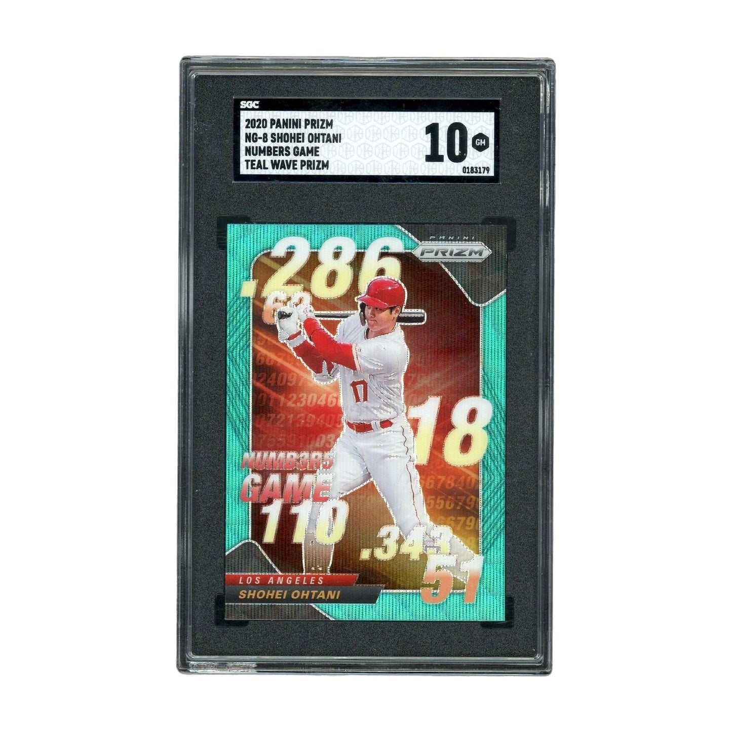 Shohei Ohtani Graded 2020 Panini Numbers Game Card Gem Mint 10 SGC