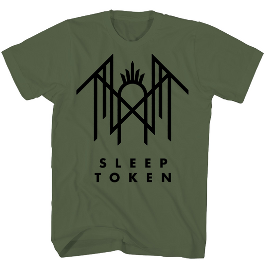 Sleep Token Logo Symbol Mens T Shirt Military Green