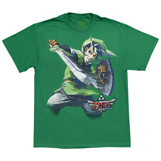 Zelda Skyward Sword Link Mens T Shirt Green