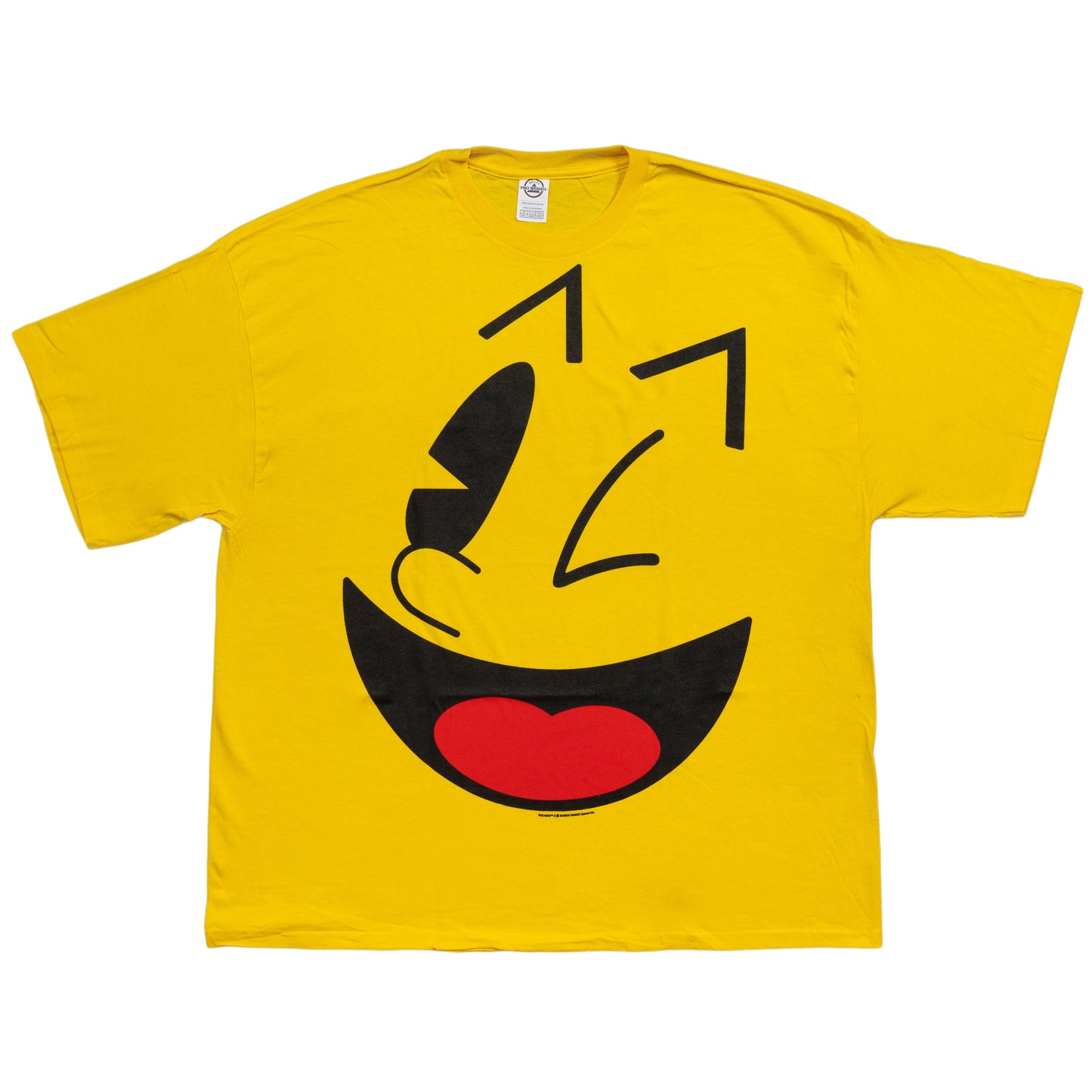 Pac-Man Big Face Yellow Mens T Shirt Yellow