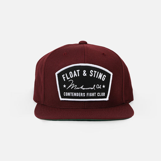 Muhammad Ali Float & Sting Snapback Hat Maroon