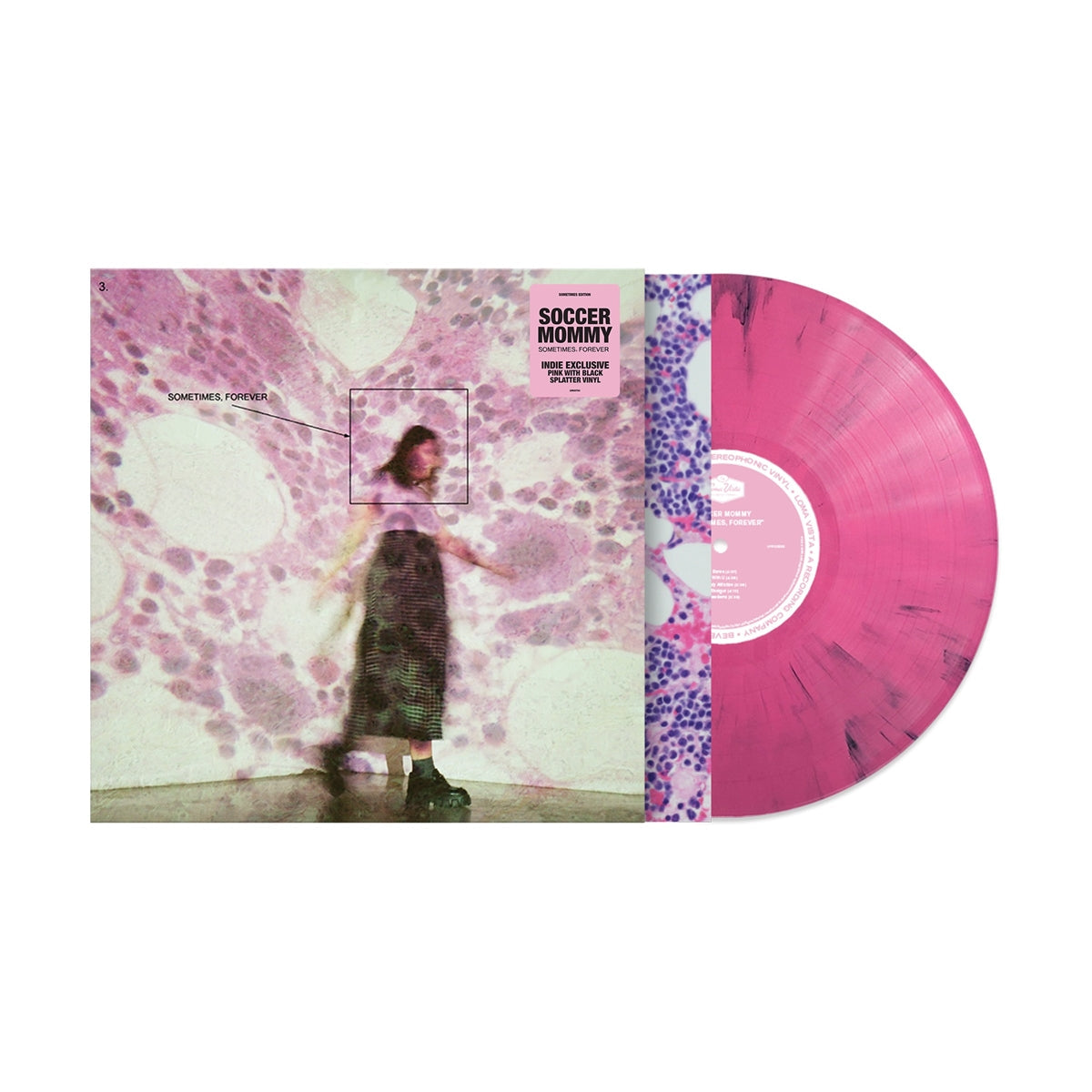 Soccer Mommy - Sometimes, Forever (Colored Vinyl, Pink, Black, Limited Edition, Indie Exclusive) [Vinyl] Vinyl Record