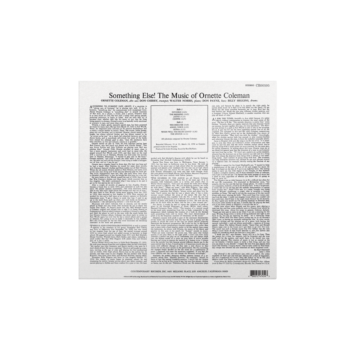 Something Else!!!! - Contemporary Records Acoustic Sounds Series (180g LP) Vinyl Record