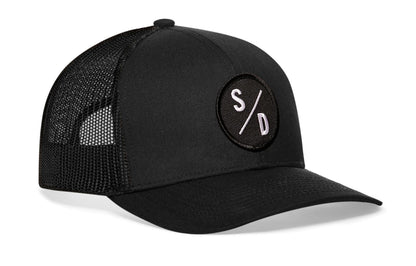 South Dakota Trucker Hat  |  Black SD X Snapback