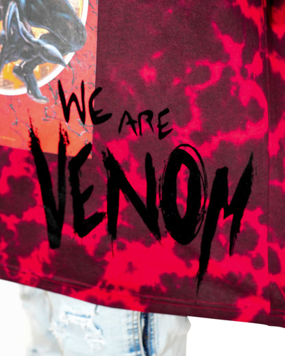 Spider-Man™ - Venomized Spidey Red Acid Wash Oversized Mens T Shirt