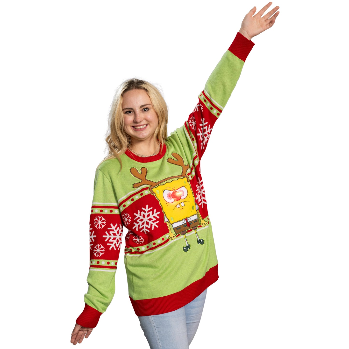 Spongebob Tangled LED Lights Sweater