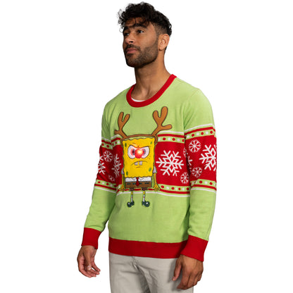 Spongebob Tangled LED Lights Sweater